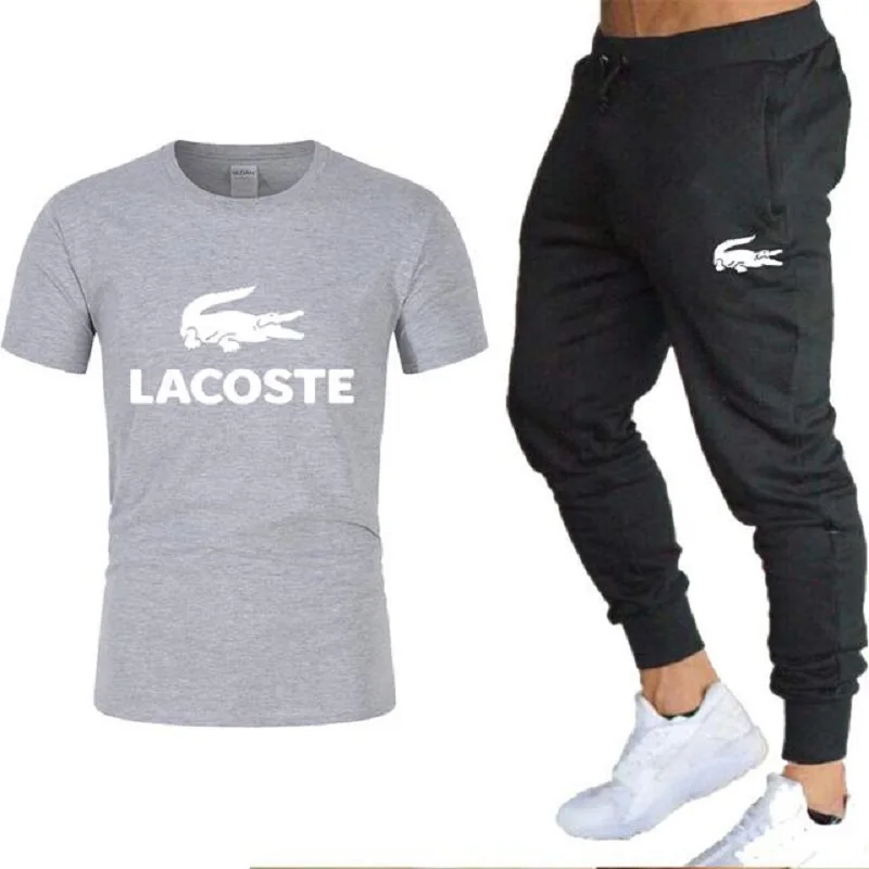 

Men's Tracksuit Summer Clothes Sportswear Two Piece Set Men T Shirt Set Brand Track Clothing Men Sweatsuit Sports Suits