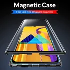 Двусторонний магнитный металлический чехол для Samsung Galaxy S30, S20, S21, S10, S9, S8 Plus, Note 20, UItra 10 Pro, 8, 9, A51, A71, A50, стеклянный чехол