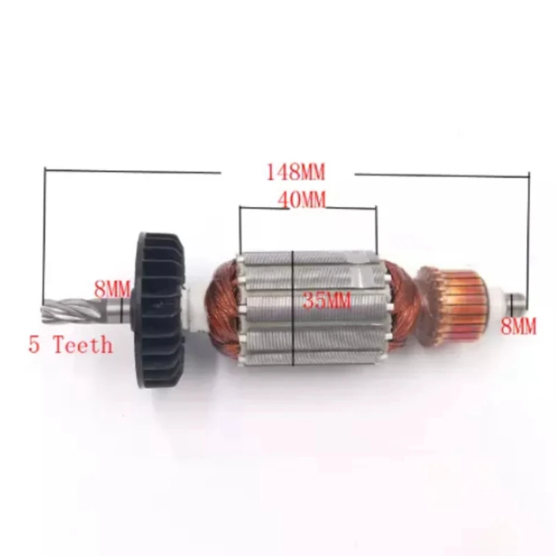 

AC220V - 240V 5 Teeth Armature Rotor Replace for HITACHI DH24PB3 DH24PC3 Power Tool Accessories Electric Tools Part