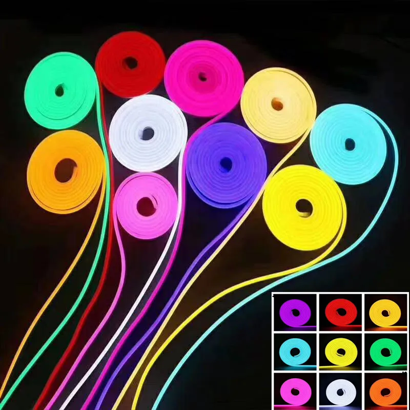 Неоновый светодиодный полосы гибкий светильник DC12/24V диммер регулировать