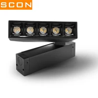 scon magnet series 7w dc24v 90%c2%b0 adjustable 350 degree rotatable square strong magnetic track spotlight