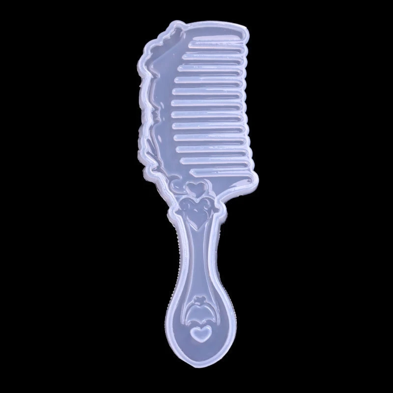 

2 Shapes Comb 3D Transparent Epoxy Resin DIY Mold for DIY Comb Casting Silicone Mold Art Craft Making Handmade Comb Gift F1FF
