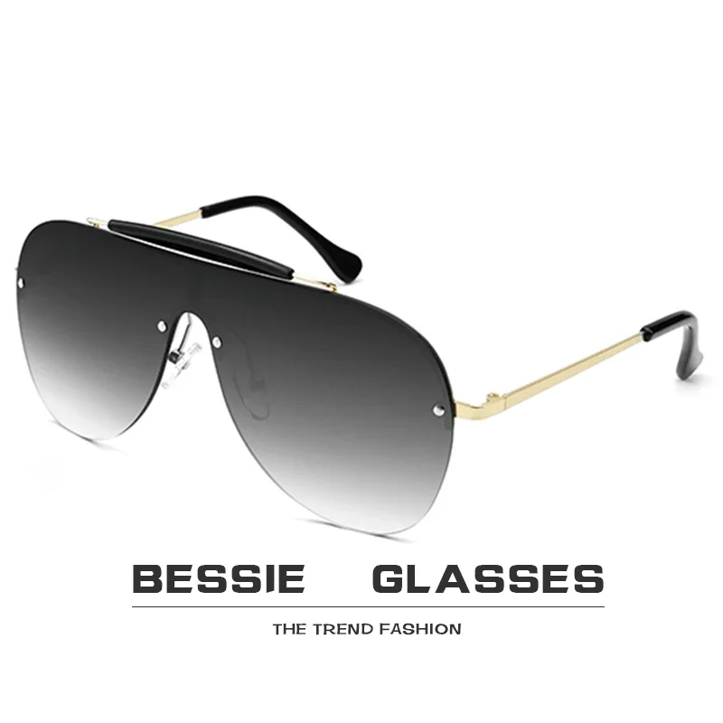 

New fashion retro metal conjoined ms piece of sunglasses male couples big box frog mirror sunglasses UV400