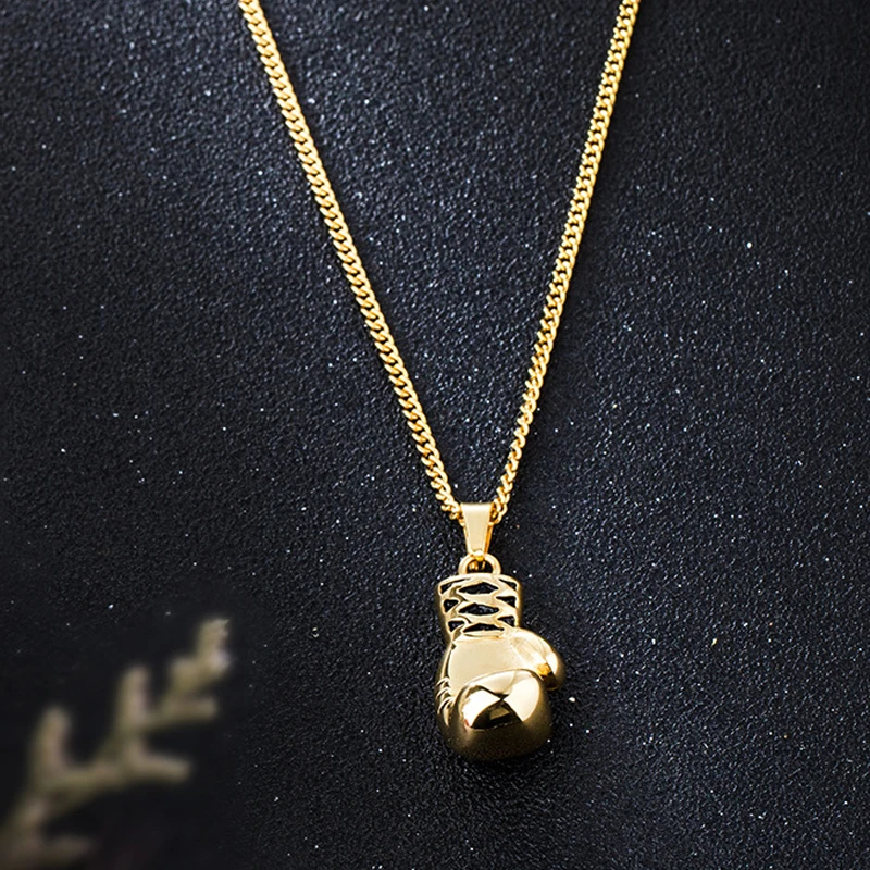 Ожерелье для боксерских перчаток мужские перчатки Подвеска из нержавеющей стали