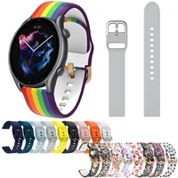 silicone watch band for xiaomi huami amazfit gtr 3 3pro 2 2e 47mm bip lite gts 3 2 strap wristband bracelet sport watchband