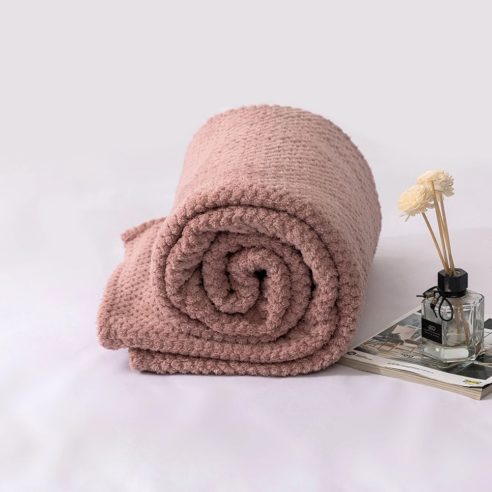 

Flannel Fleece Throw Blankets Silver Travel Size - Super Soft Fluffy Warm Solid Bed Throws for Sofa Microfiber Blanket