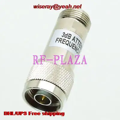 

DHL/EMS 30pcs Attenuator 2W 2 Watts 3dB N male to female DC-3.0GHZ 50ohm RF coaxial Power-attenuator-A6