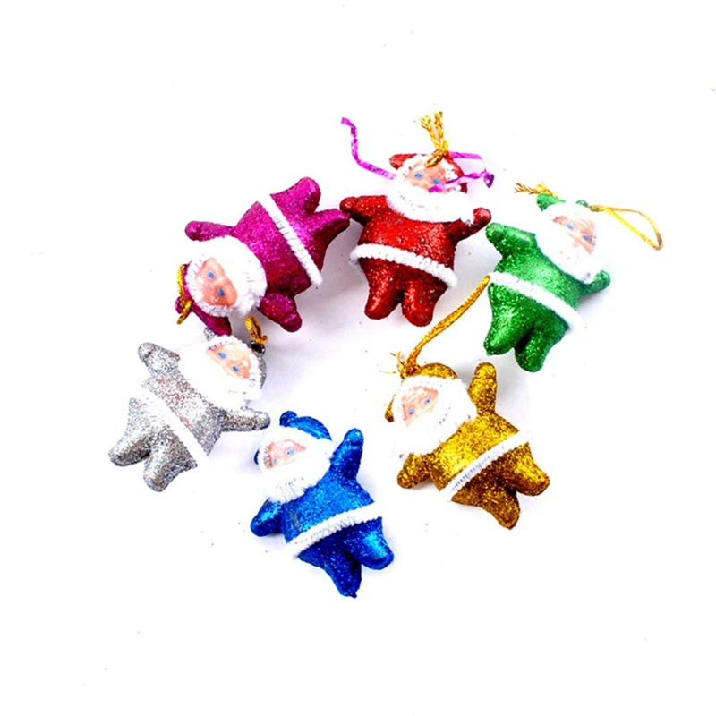 

6Pcs/set Christmas Tree Decor Santa Claus Pendant Hanging Ornament For Xmas Home Gift Decorations Christmas Decoration Supplies
