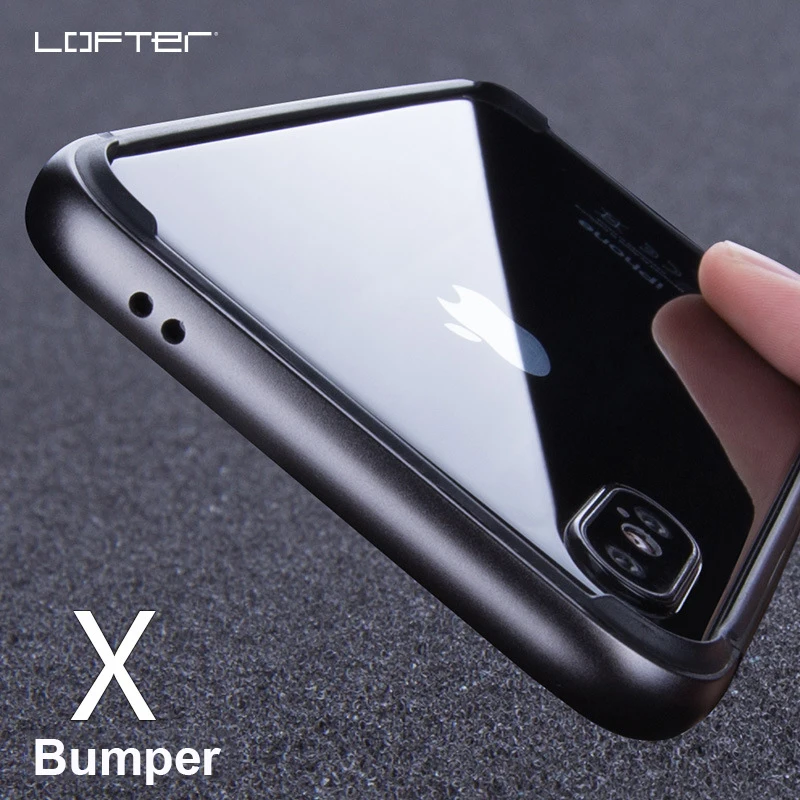 Lofter алюминиевый бампер для iPhone X металлическая рамка Полная защита чехол сплошной цвет чехол для телефона TPU силиконовый чехол Capinha Coque