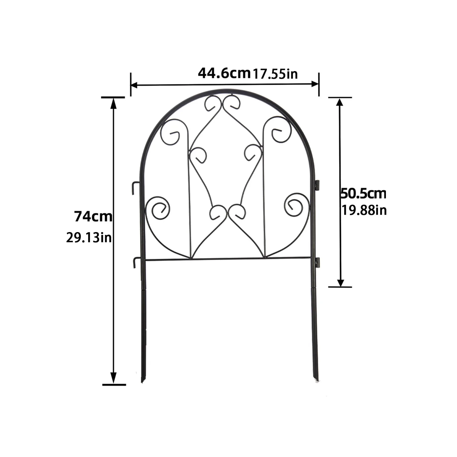 

4PCS Fairy Garden Decor Fence Iron Metal Fence Miniature Garden Rustproof Fence Metal Craft Ornament Garden Decoration Accessory