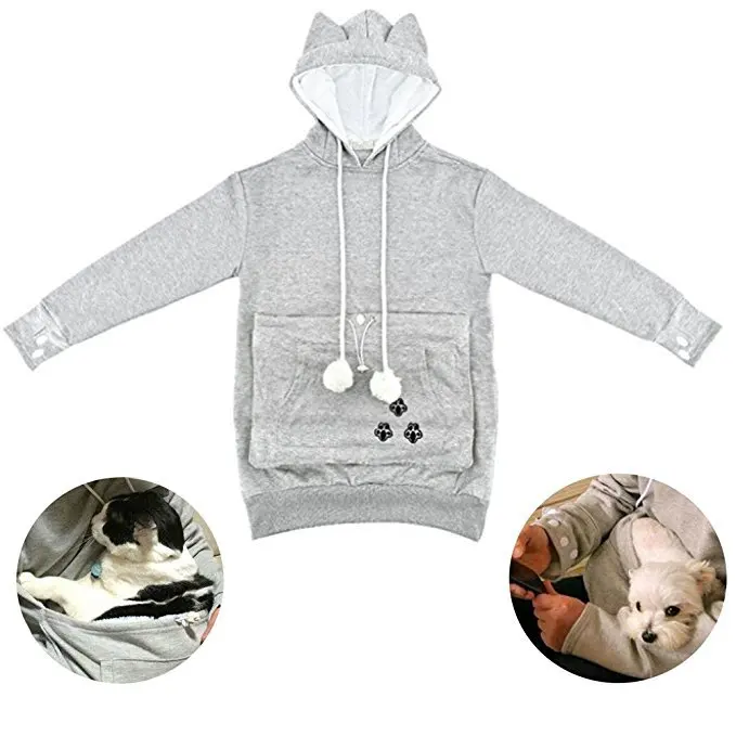 Женская одежда для собак толстовки с капюшоном в стиле Харадзюку большими