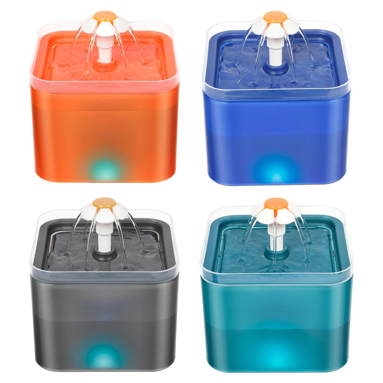 

2L Automatic Pet Cat Water Fountain Filter Dispenser Feeder With LED Light Drinker For Cats Water Bowl Kitten Puppy Dog Supplies