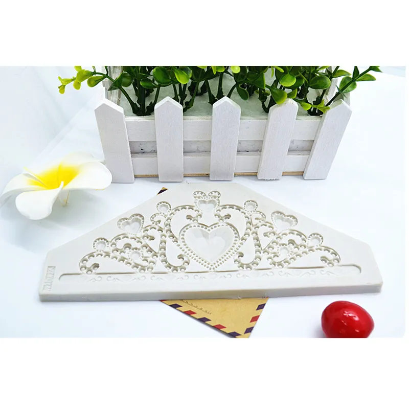 Luyou с короной 1 шт. прессформа торта силикона тиара Шоколад Мыло Fondant (сахарная)