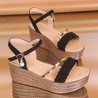 2021 new high heels women summer shoes wedges bohemian women sandals flat platforms diamond beach sandles open toe women shoes