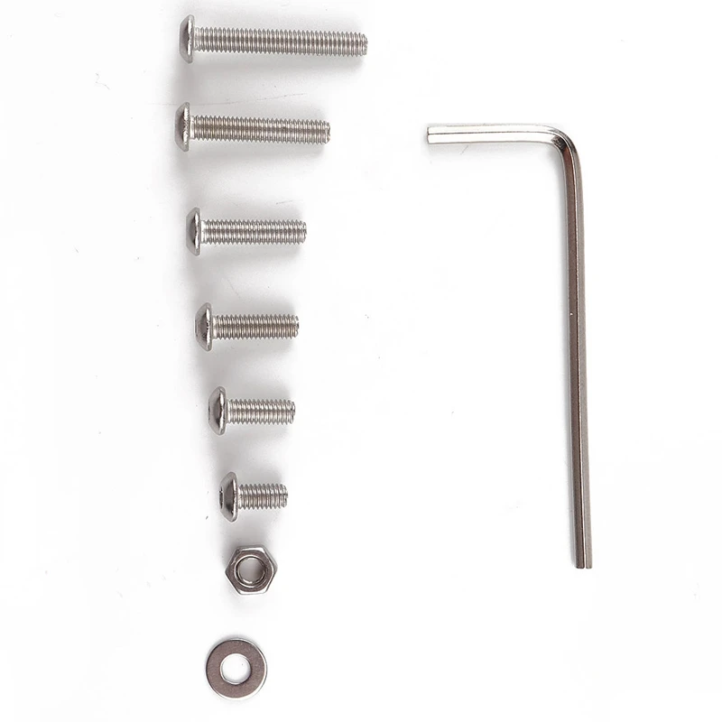 190 шт. 304 нержавеющая сталь M3 круглая головка/Плоская головка Шестигранная