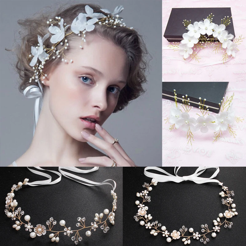 

Wedding Bridal Hair Accessories Crystal Rhinestone Headbands For Women Wedding Bride Hair Jewelry Flower Headband Hair Band