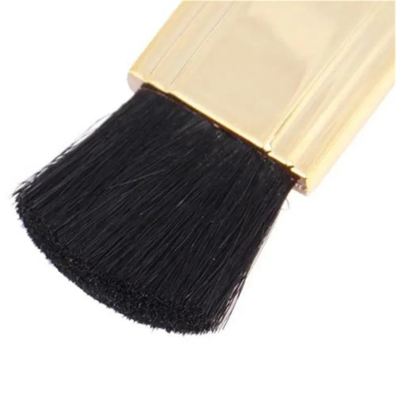 Модные Золотые кисти для макияжа профессиональная косметика пудра румяна шерсть