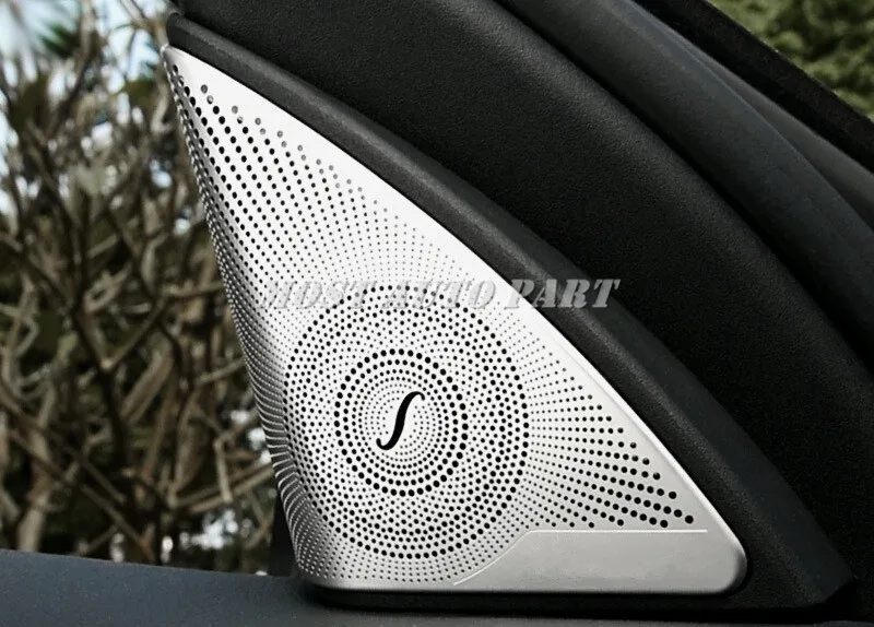 Матовая крышка аудио динамика двери автомобиля отделка 2 шт для Mercedes Benz C Class W205 S205