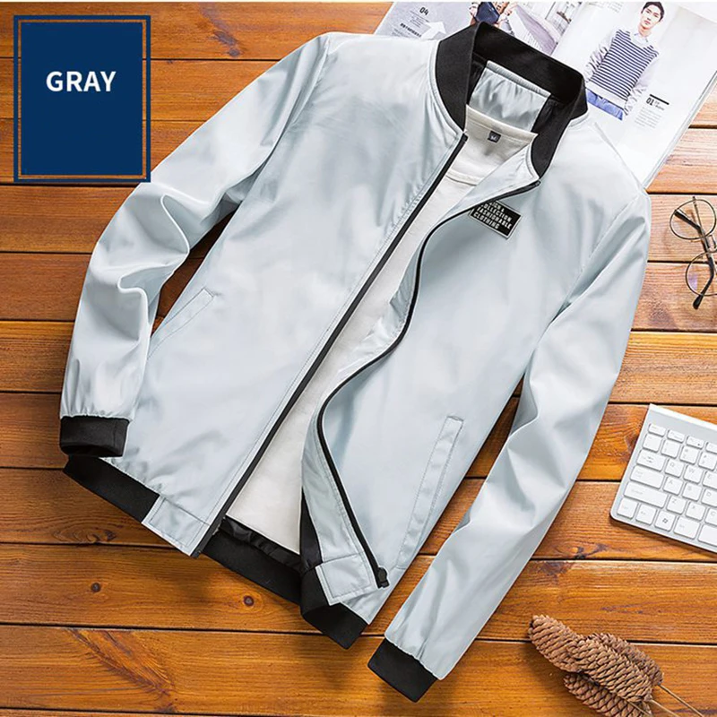 Сезон весна-осень Мужская повседневная куртка для мальчиков Пальто размера плюс