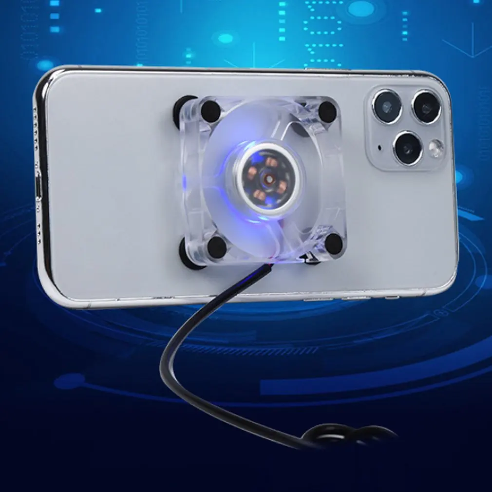 Мини-вентилятор охлаждения силиконовая присоска USB-зарядка портативный