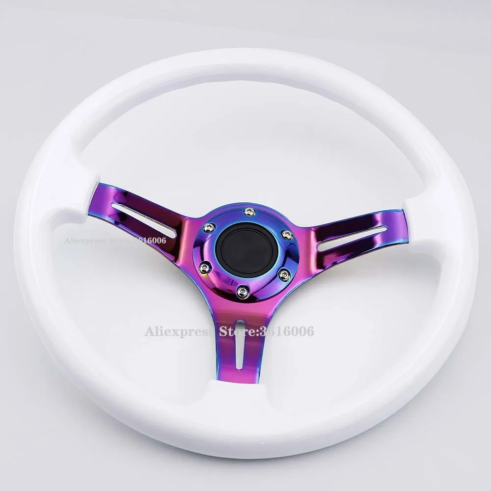 Спортивные Рули из нержавеющей стали 14 дюймов/350 мм JDM ABS Neo Chrome|Рулевые колеса и