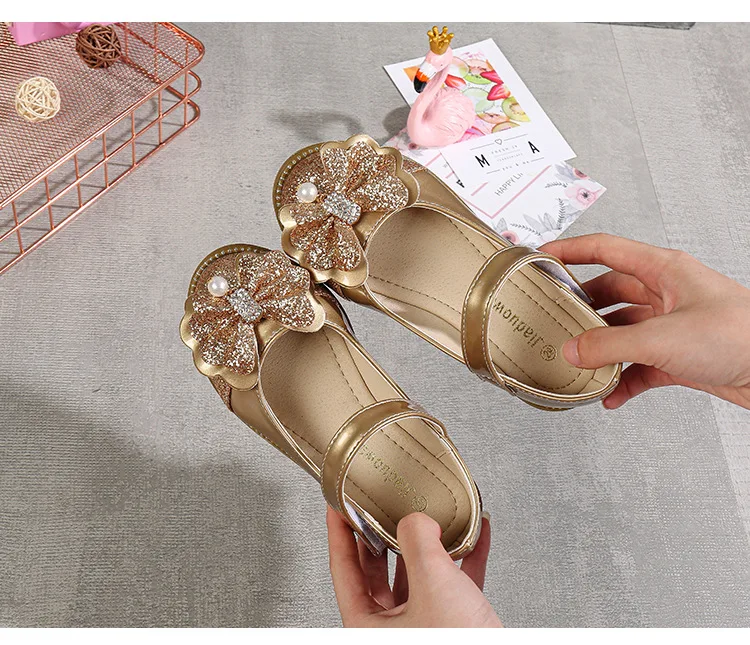 Детская одежда для девочек bling туфли-лодочки Танцы летние туфли на плоской подошве вечерние туфли принцессы для девочки; Цвет: розовый, золотистый, серебристый, красный цвета 25-36 619-6 GZX02