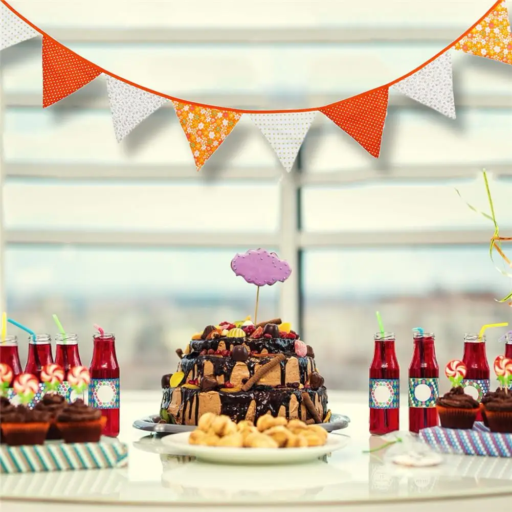 Оранжевый день благодарения хлопок треугольник Вымпел для детского праздника в