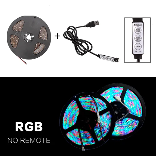 RGB with 3KEY USB Светодиодная лента DC 5 В гибкий светильник 60 Светодиодный s SMD 2835 50 см 1 м 2 м 3 м 4 м 5 м Мини 3Key настольный декор лента ТВ фоновый светильник ing - Испускаемый цвет: RGB with 3KEY