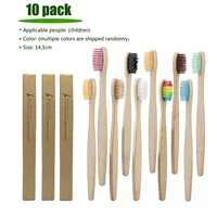 10pcs environmental bamboo kids toothbrush soft bristle healthy dental oral care toothbrush