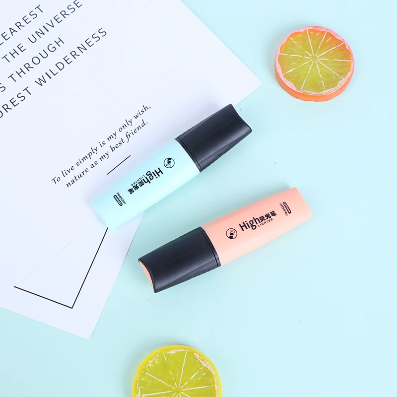 

6 Macaroon Colors Mini Highlighters Pastel Markers Single Text Focus Marker Pens