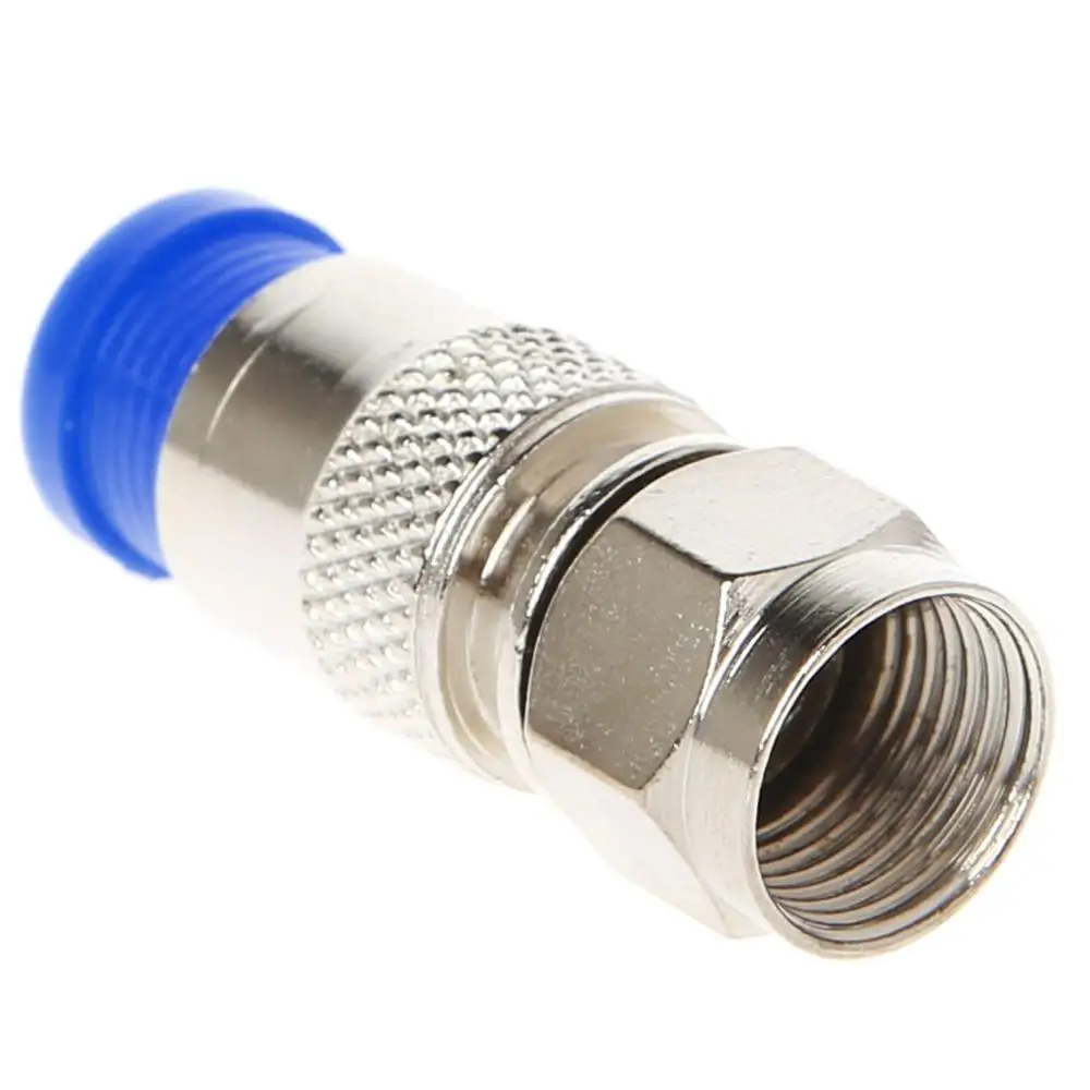 10Pcs RG6 RG59 F Compression Connectors Coaxial Coax Cable Fitting Tools O-Ring | Обустройство дома