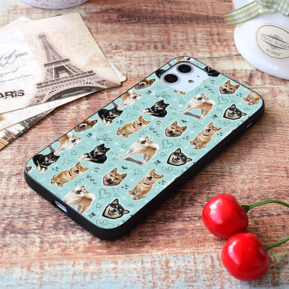 

For iPhone Shiba Inu Soft TPU Border Apple iPhone Case