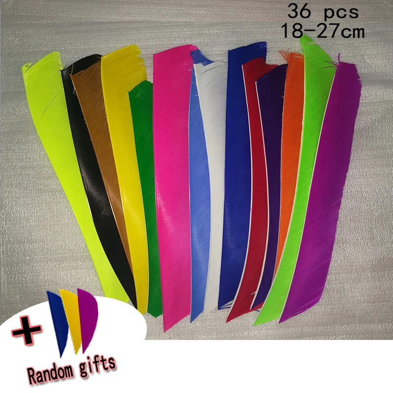 36 шт. Разноцветные перья для стрельбы из индейки|Лук и стрела| |