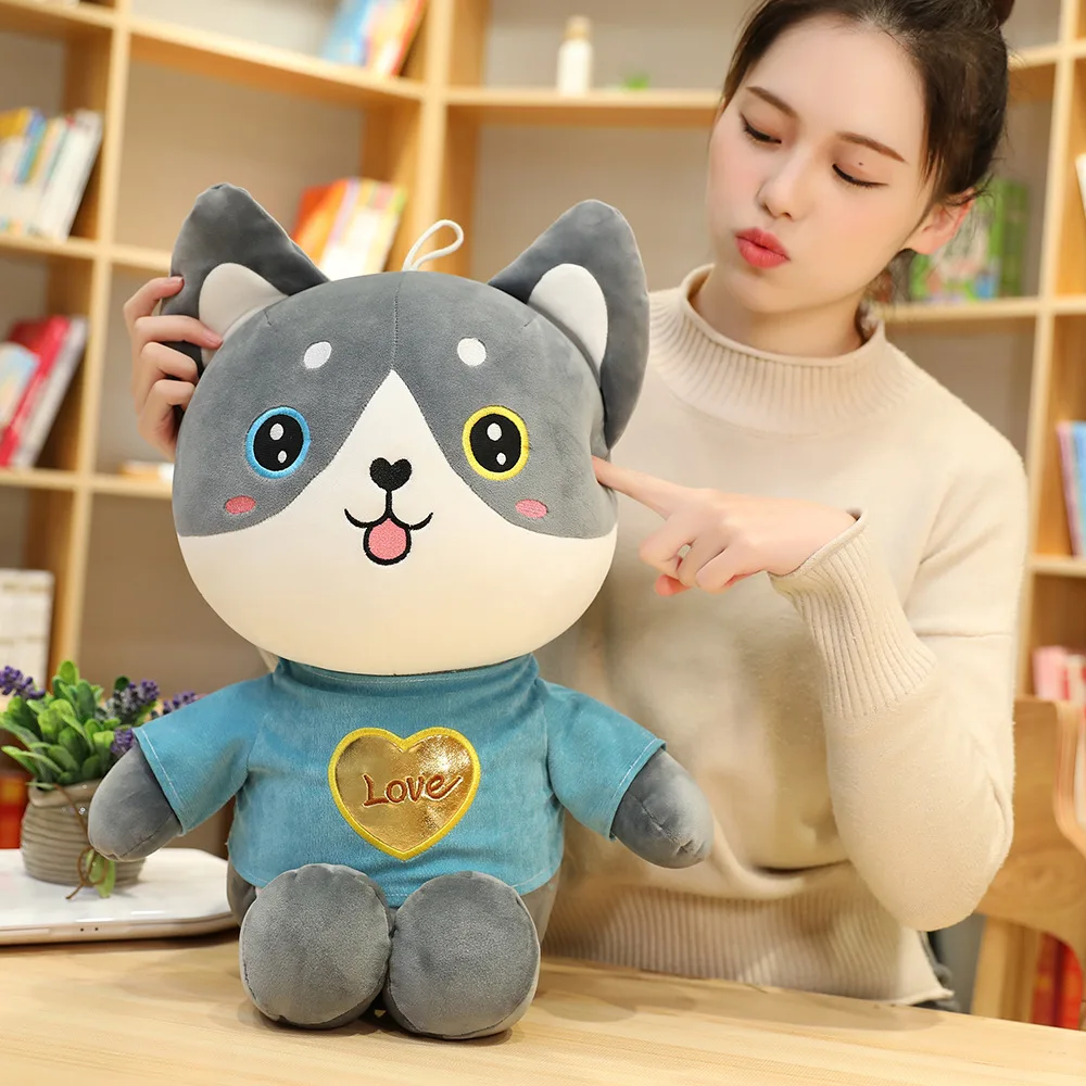 Горячая Распродажа новинка Хаски два щенка кукла тряпичная детская кровать