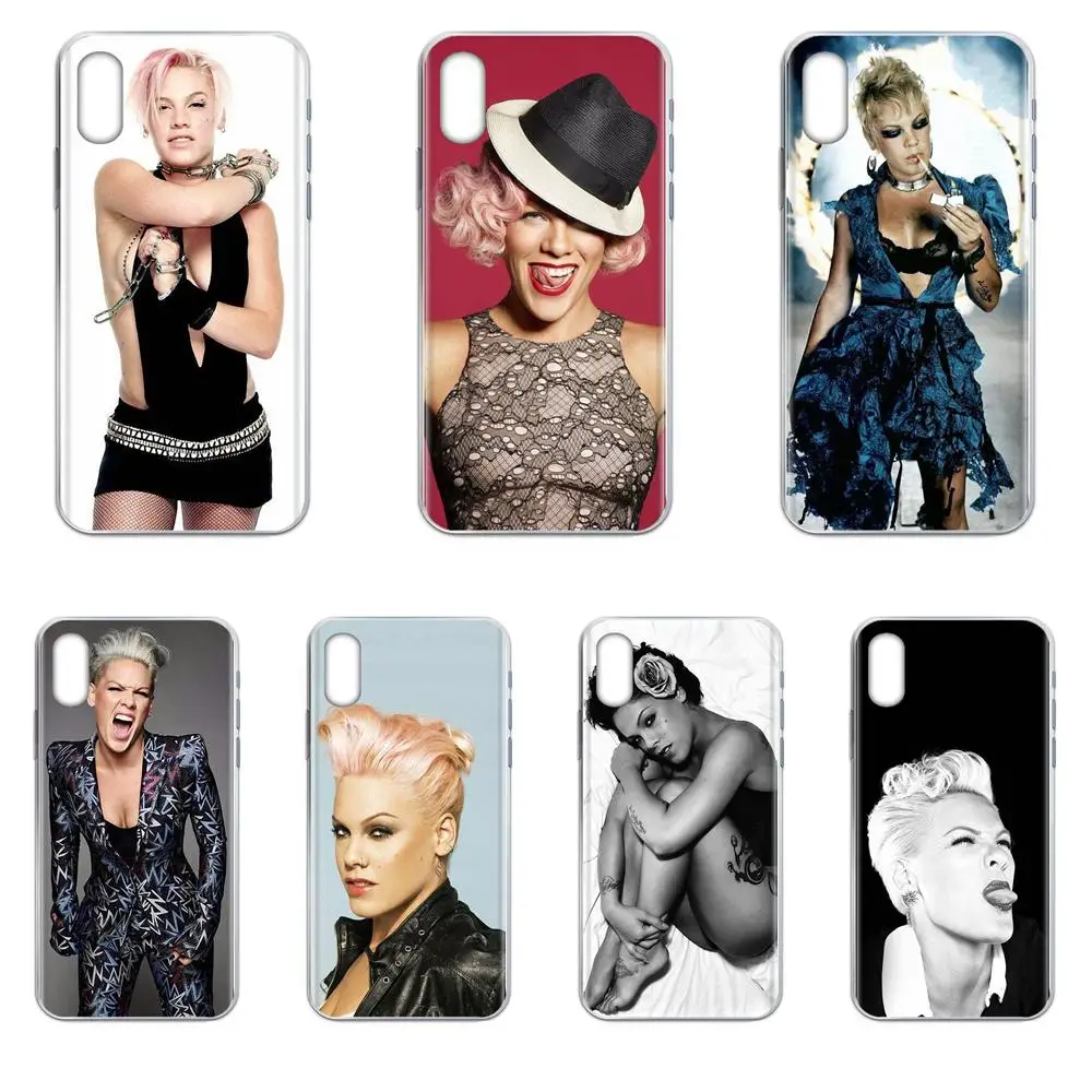 Мягкий ТПУ телефон для Xiaomi Redmi Mi 4 7A 9T K20 CC9 CC9e Note 7 8 9 Y3 SE Pro Prime Go Play розовый P!nk Alecia Beth