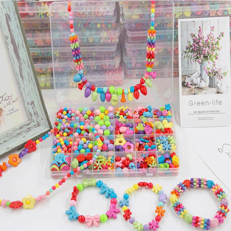 Детские бусины ручной работы сделай сам для девочек с набором аксессуаров