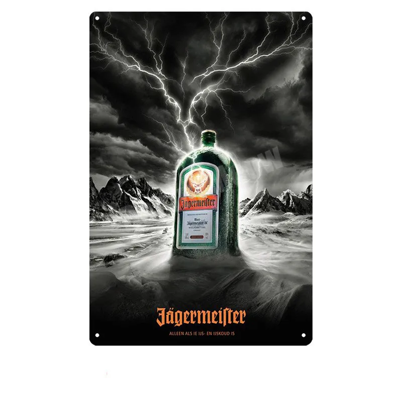 Jagermeister винтажная металлическая жестяная вывеска, украшение для паба, бара, олень, пивная рекламная тарелка, ликер, пивная настенная наклейка, домашний декор, N276 - Цвет: L