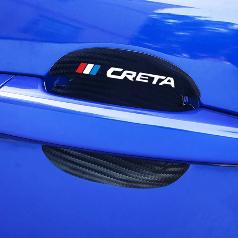 4 шт. защитные наклейки на дверную ручку автомобиля для Hyundai Creta ix25 i30 Tucson Sonata