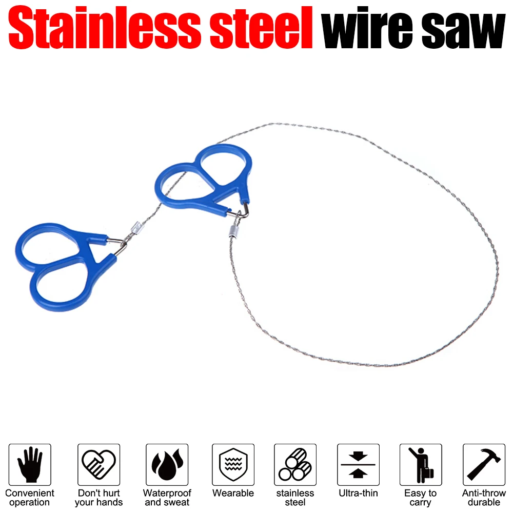 Для выживания в полевых условиях нержавеющая проволочная пила ручная цепная