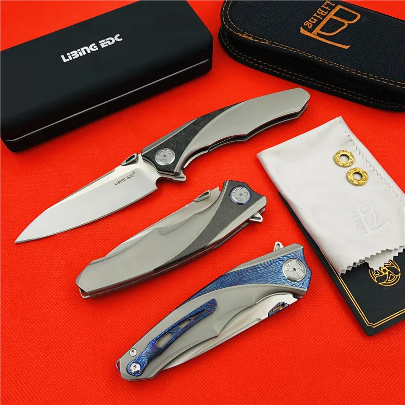 Складной нож Libing маленький резец из титанового сплава S90V для повседневного
