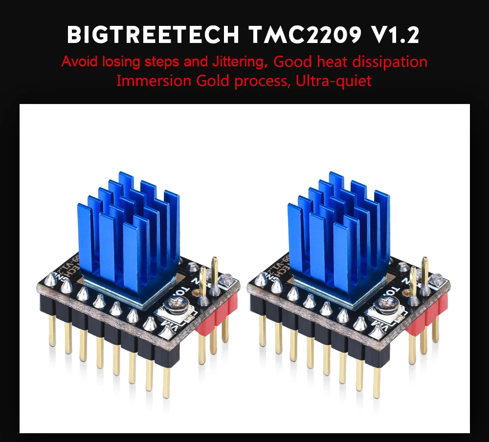 BIGTREETECH TMC2208 V3.0 TMC2209 UART TMC2130 SPI шаговый двигатель драйвер Stepstick Mute Для SKR V1.3 Pro MKS 3D материнская плата
