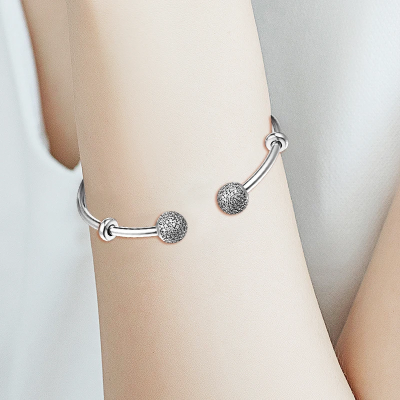 925 стерлингового серебра браслет с прозрачными камнями шапки подходит Подвески