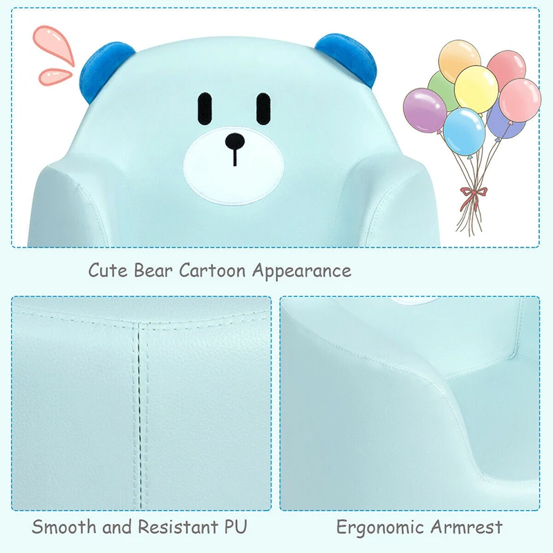 

COSTWAY Bear Kid's Toddler Sofa Seat HW64161
