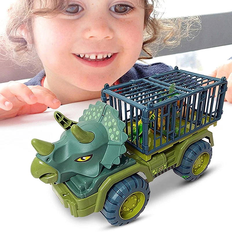 

Car Toy Dinosaurs Transport Car Carrier Truck Toy Indominus Rex Jurassic World Plastic Dinosaurs Toys Christmas Gifts for Kids