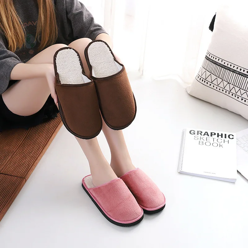 Женские домашние тапочки зимняя хлопковая швабра обувь для влюбленных