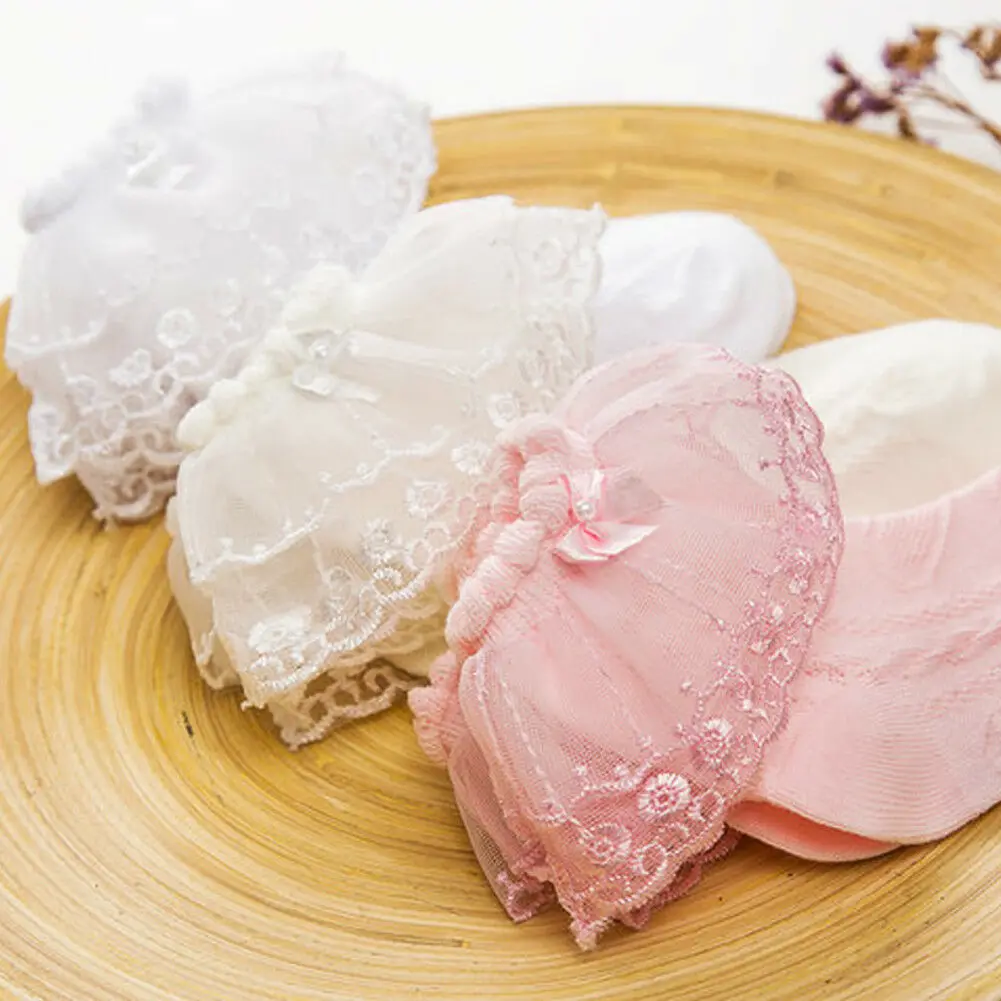 Calcetines tobilleros con volantes de encaje para ni&ntilde;os y ni&ntilde;as, medias cortas de algod&oacute;n con tut&uacute; de princesa, de retazos florales, suaves, de verano-5