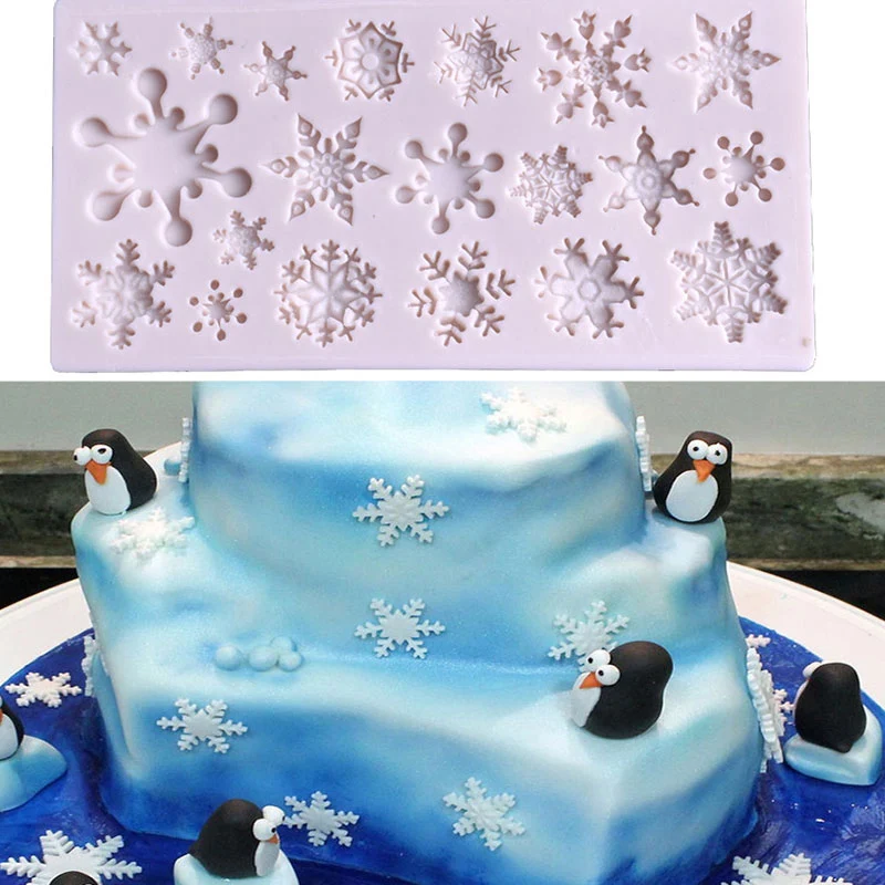 

Cake Mold Non-stick Heat-resistant Snowflake Pattern Silicone Chocolate Cake Mold Multicolor Practical BakingTools Home Supplies