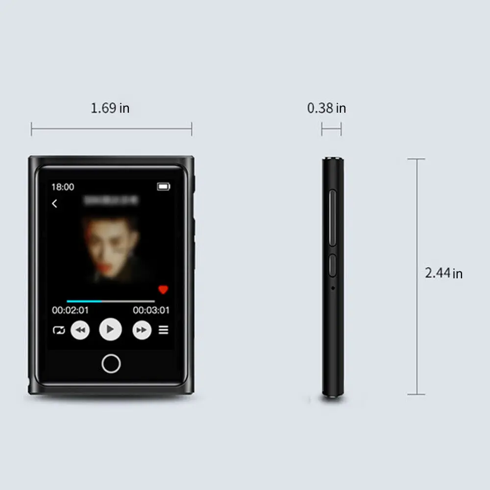RUIZU M2 Bluetooth MP3 плеер полный сенсорный Экран 8 Гб оперативной памяти 16 встроенной