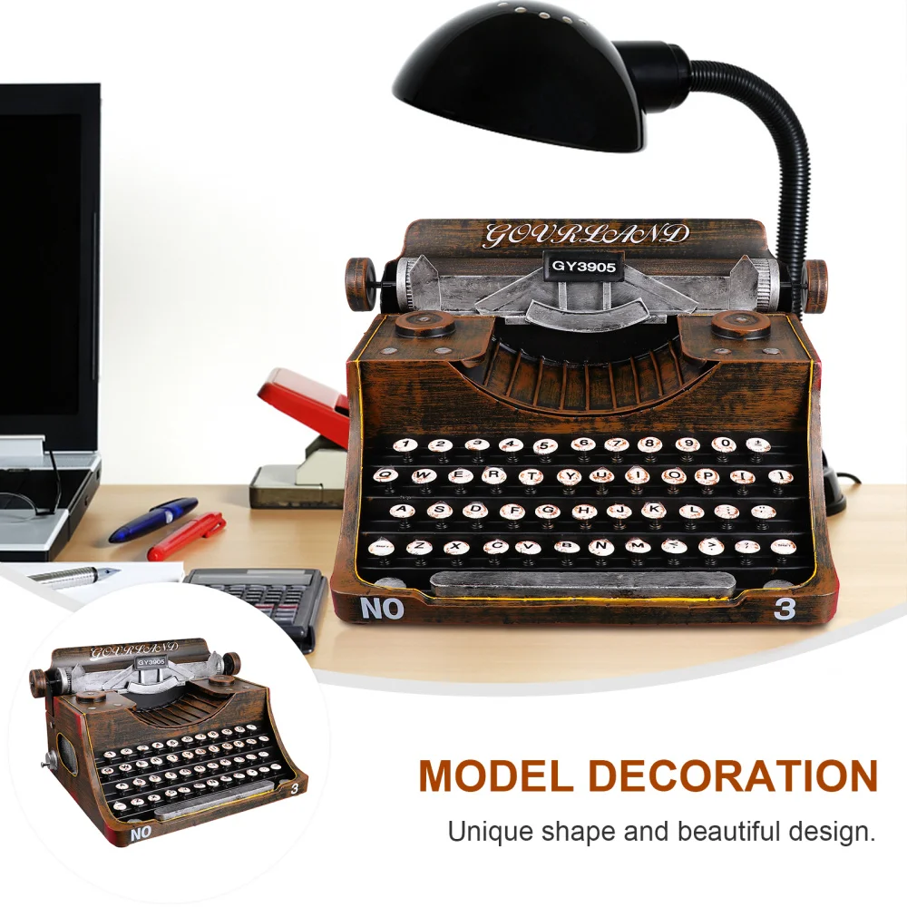 

1Pc Vintage Typewriter Desktop Decoration Cabinet Adornment Bar Prop