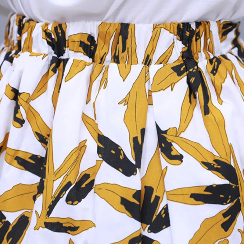 GEJIAN2019 летний комплект из двух предметов женские белые блузки Цветочные